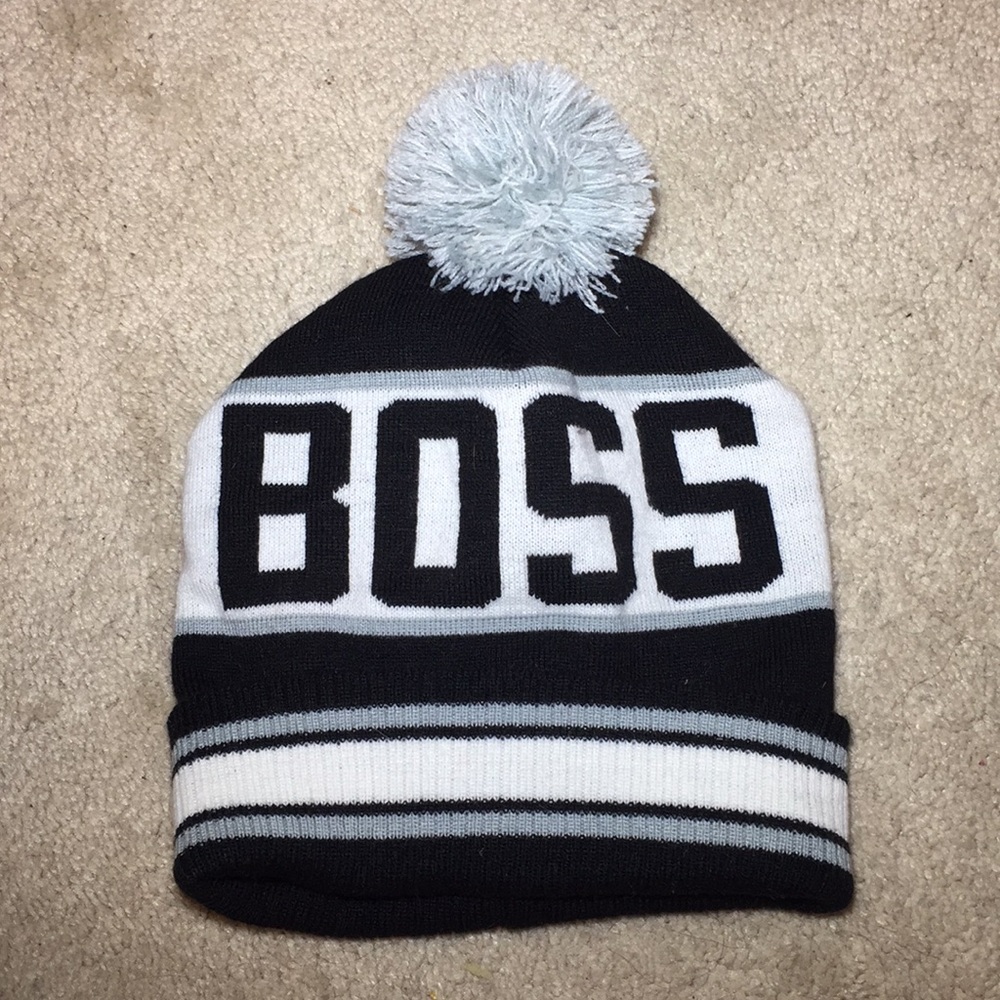Boss hat with pom pom